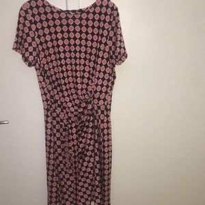 DVF Classic patterned silk faux wrap dress.  NWOT